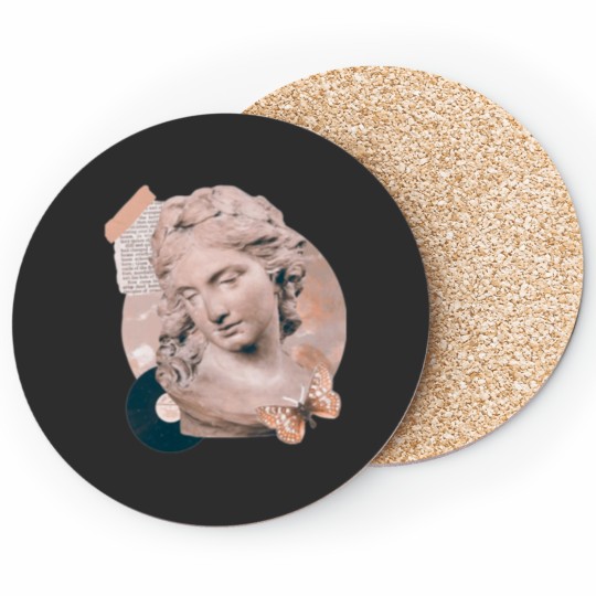 Discover you are my Venus dark academia collage Sticker Coasters