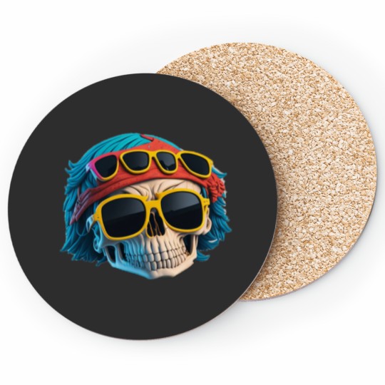 Discover Savage Swag Edgy Gangster Skull Design for Rebels Coasters