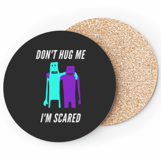 Discover Don't hug me i'm scared cyan and purple Coasters
