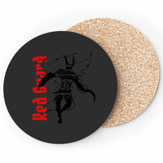 Discover Gloomhaven Jaws of the Lion Red Guard Silhouette Coasters
