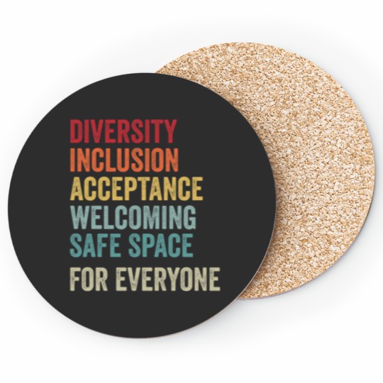 Discover Diversity Equity Inclusion Safe Space LGBTQ Coasters