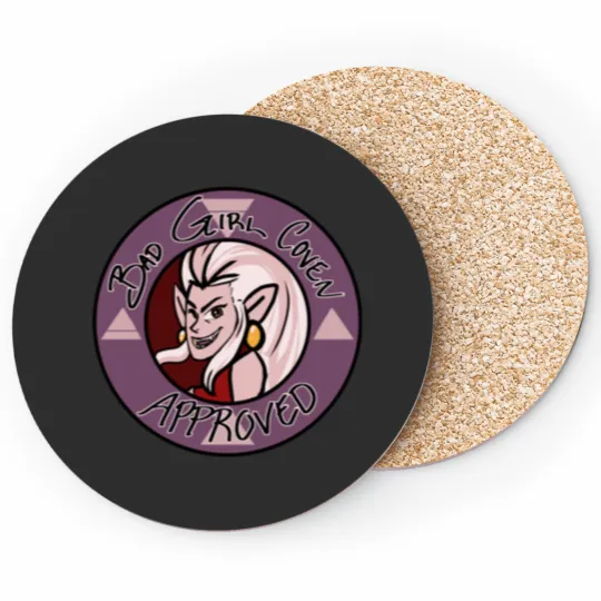 Discover Bad Girl Coven Approved Badge Coasters