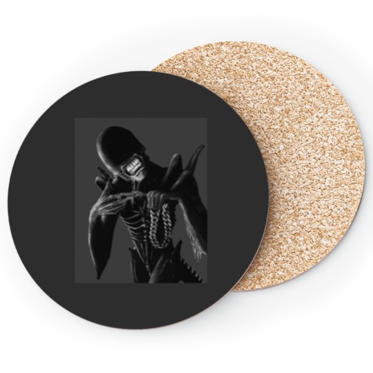 Discover ATLien (MONO) Graphic Coasters