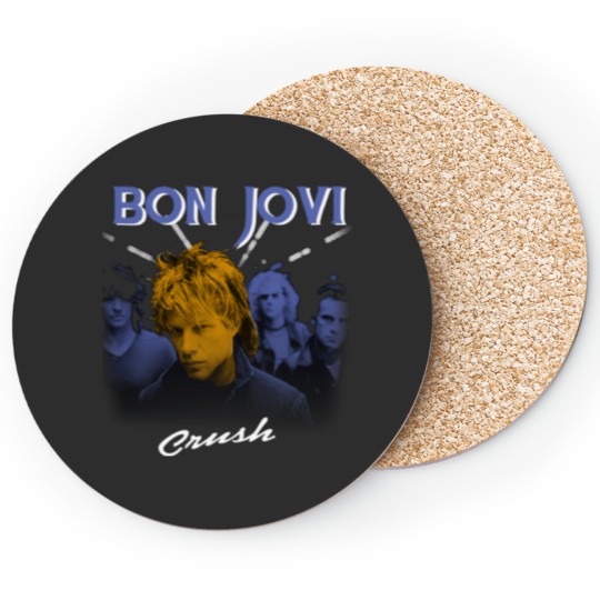 Discover Crush wanted dead or alive bon  jovi gift for fans and lovers Coasters