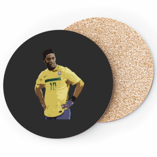 Discover Ronaldinho Brazil Joga Bonito Sticker Coasters