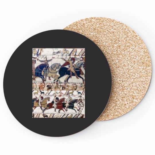 Discover THE BAYEUX TAPESTRY NORMAN KNIGHTS AND ARCHERS Detail Coasters