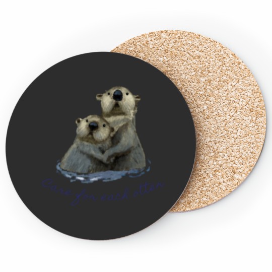 Discover Two cute little otters Coasters