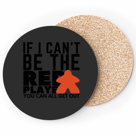 Discover Board Game Red Player Art Coasters