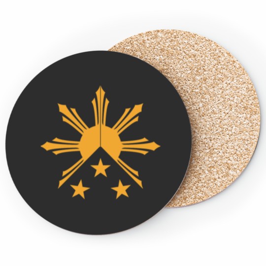 Discover Tribal Philippines Filipino Sun and Stars Flag Coasters