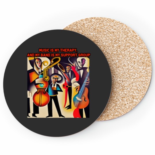 Discover Music Therapy Band Support Group Coaster