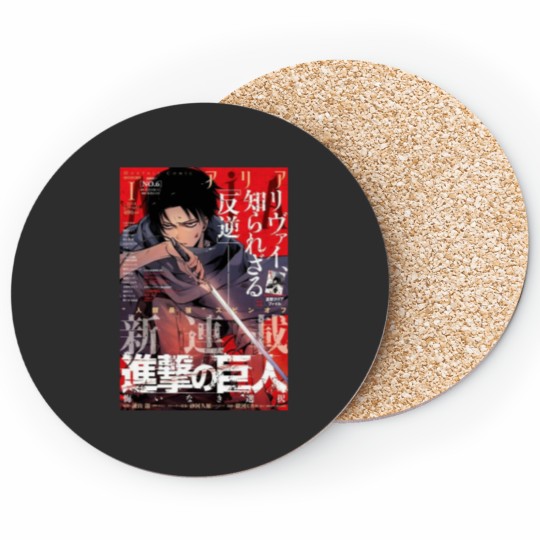 Discover AO Titan Levi Ackerman Manga Coasters