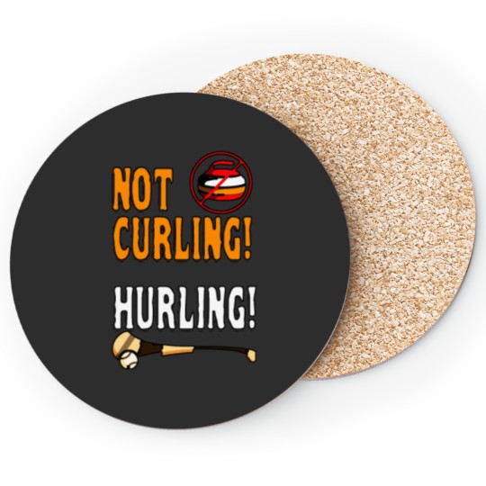 Discover Not Curling Hurling Shirt - Vintage Tshirt Coasters