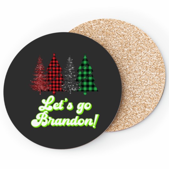 Discover Let 39 S Go Brandon Plaid Xmas Christmas Sweater Anti Biden Coasters