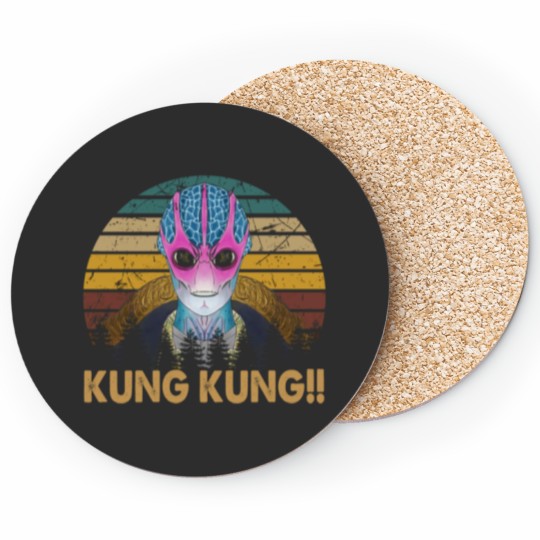 Discover Vintage Kung Kung Resident Alien Design Coasters