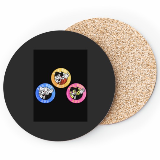 Discover Buy Buy Buy Three Pack Active Coasters