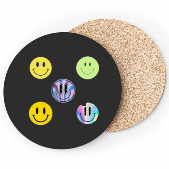Discover Smiley Faces Pack Coasters