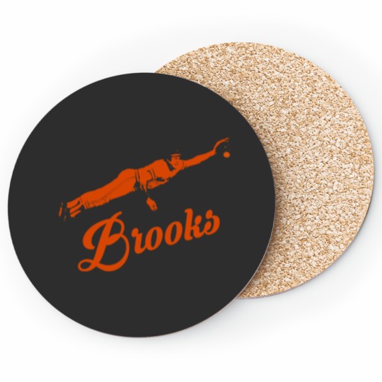 Discover Baltimore Brooks - Orange Stencil Coasters