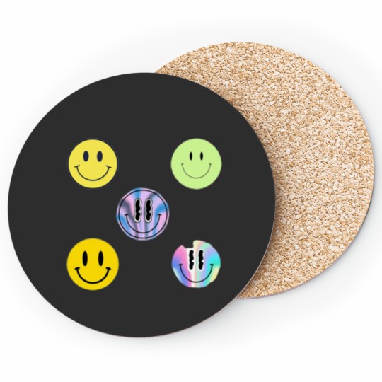 Discover Smiley Faces Pack Coasters