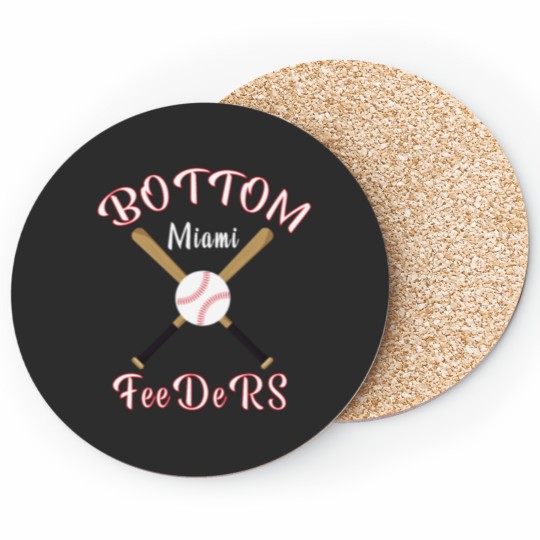 Discover Miami Bottom Feeders Baseball Gift Philadelphiaa Gift Coasters