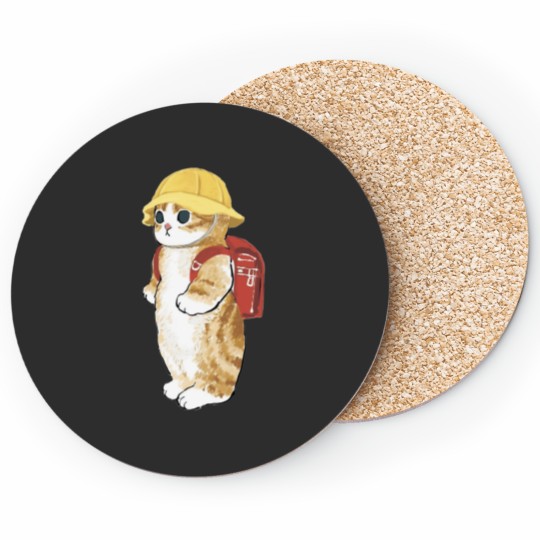 Discover kawaii kitty cat cute camping scout kittens-best-selling gift Coasters