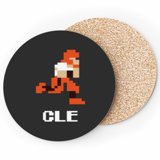 Discover 8 bit Clev eland Football 1 Coasters