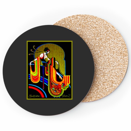 Discover FLAPPER  Vintage 1920 Art Deco Beautiful Print Classic T-Shirt Coasters
