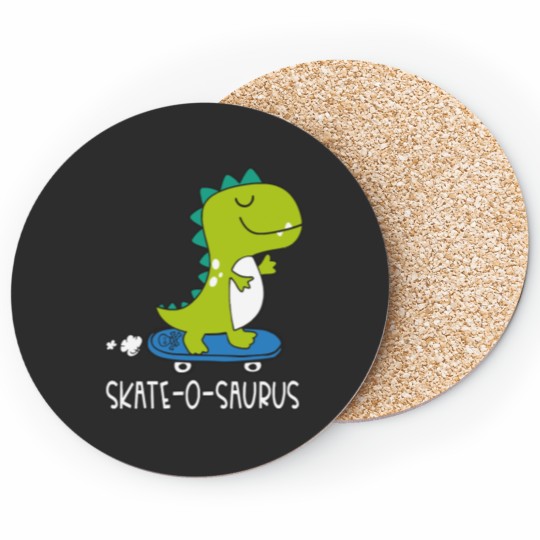 Discover Skating Dino Skating Dino Skate-O-Saurus Dinosaur Coasters