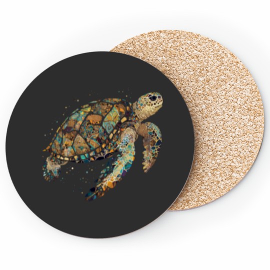 Discover Sea Turtle Mosaic Coasters