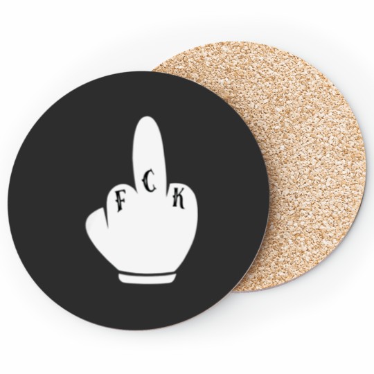 Discover Game Funny Middlefinger Cartoon Style Coasters