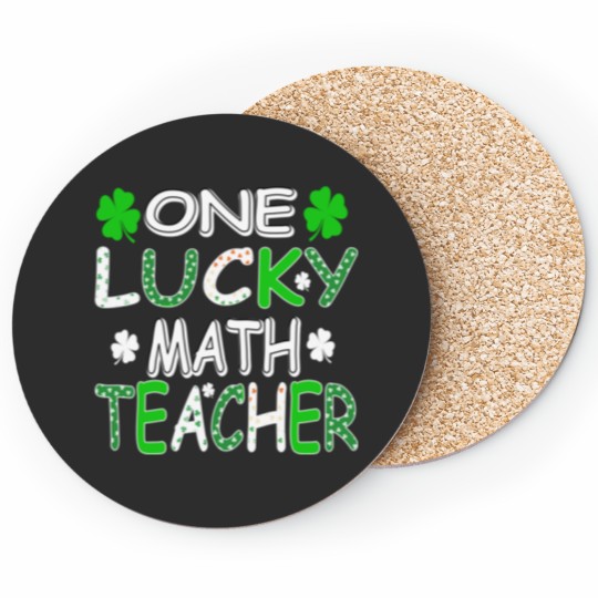 Discover One Lucky Math Teacher Patrick’s Day Premium Coasters