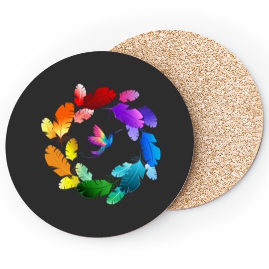 Discover A Colorful Bird Showing Beauty of Colors Sticker Coasters
