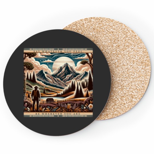 Discover Farmer in Mountain Range, Say Whatever You Feel Active Coasters