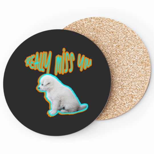 Discover REALLY MISS YOU Sticker Coasters