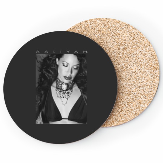 Discover aaliyah photo with logo t Coasters