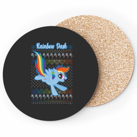 Discover My Little Pony Christmas Rainbow Dash Ugly Sweater Coasters