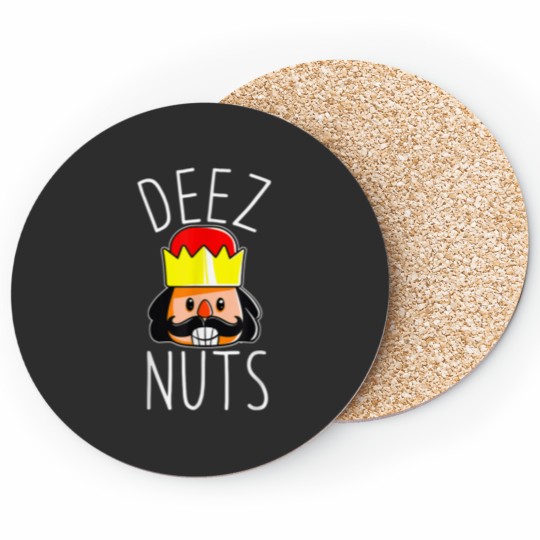 Discover Deez Nuts Nutcracker Funny Christmas Nut Cracker Meme Coasters