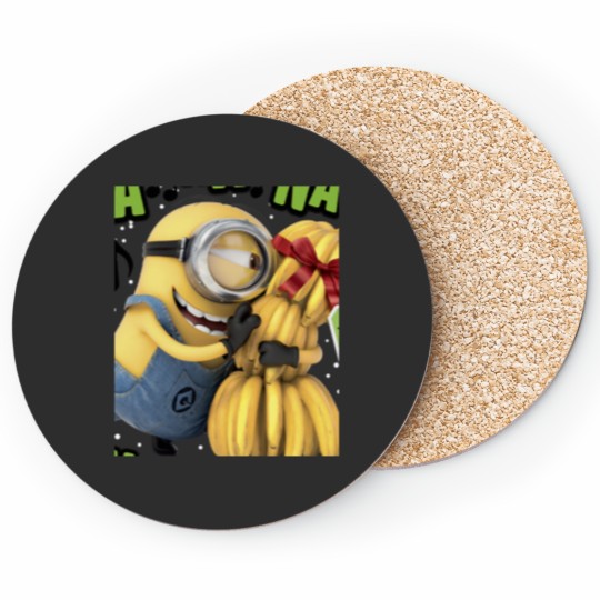 Discover Despicable Me Minion Banana Present Christmas Coasters