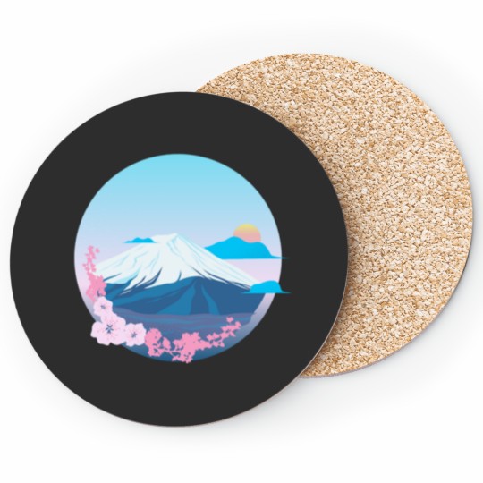 Discover Cherry Blossom and Mountain Fuji Active Coasters