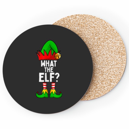 Discover What-The Elf Matching Family Christmas Coasters