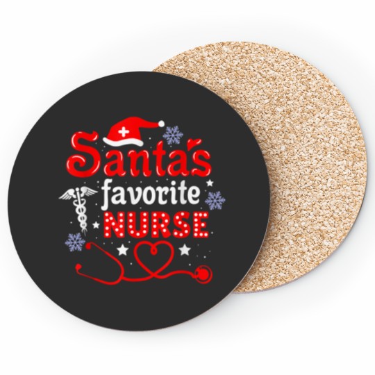 Discover Santa's Favorite Nurse Christmas Coasters