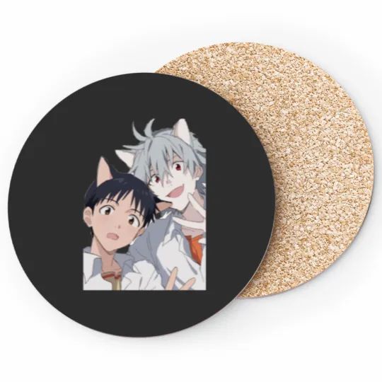 Discover Evangelion yaoi anime ship Graphic Coasters