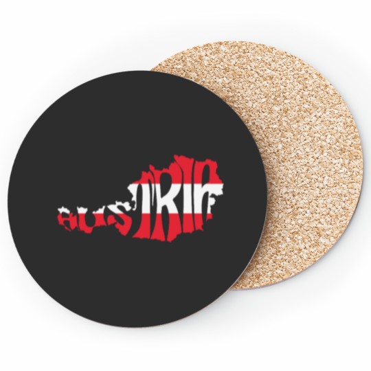 Discover Austria Silhouette Flag Classic Coasters