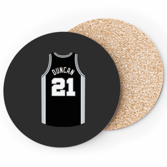 Discover Tim Duncan San Antonio Jersey Qiangy Coasters