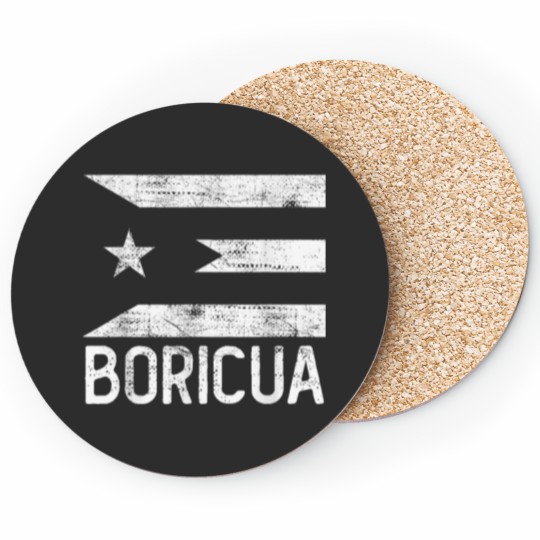 Discover boricua black Puerto Rico flag hispanic heritage month Coasters