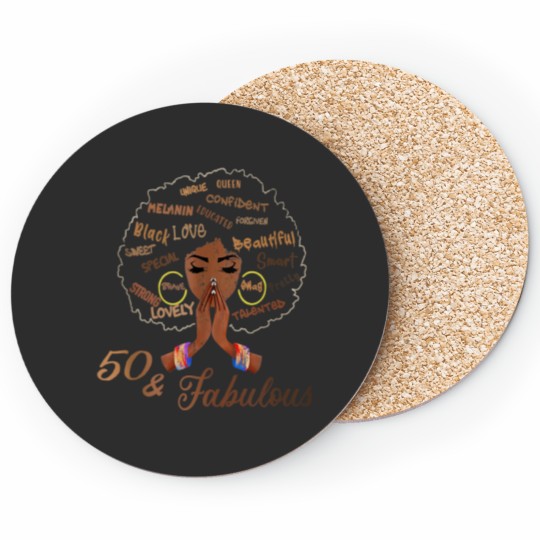 Discover 50 Fabulous African American Hair Black 50th Birthday 8080 Coasters