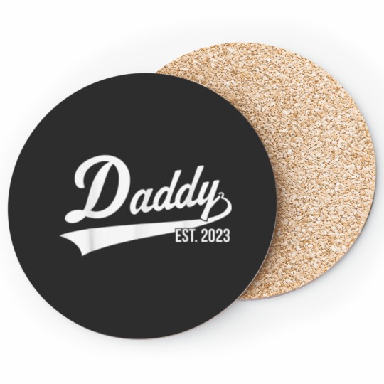 Discover 1st Time Dad EST 2023 New First Fathers Hood Day Daddy 2023 Coasters