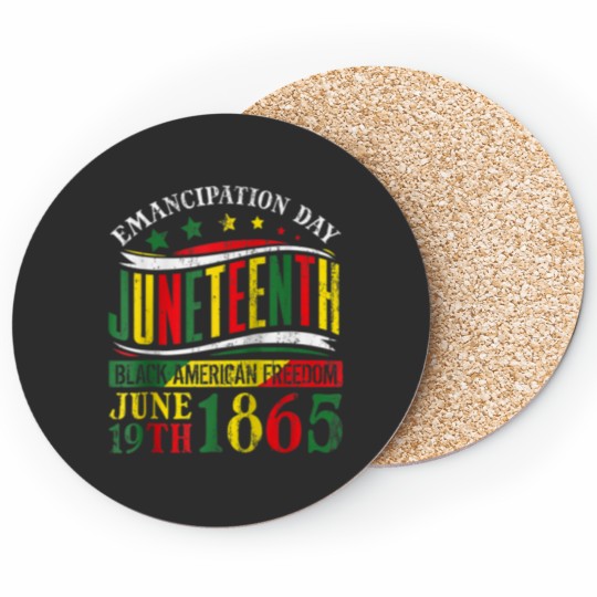 Discover Juneteenth Black History American Freedom Day Accentors Coasters