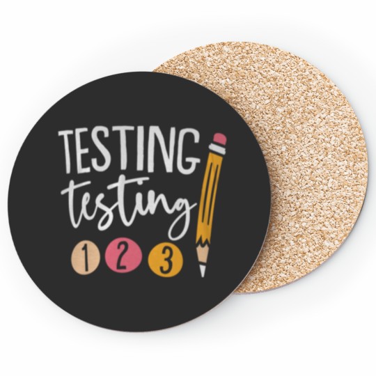 Discover Testing Testing 123 Cute Test Day Coasters