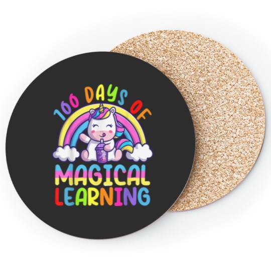 Discover 100 Days Of Magical Learning 100th Day Of School Coasters