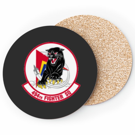 Discover 494th Fighter Squadron Sticker Coasters